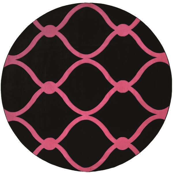 Manmade 7 ft. 10 in. Bristol Rodanthe Pink Round Rug MA3089368 - main